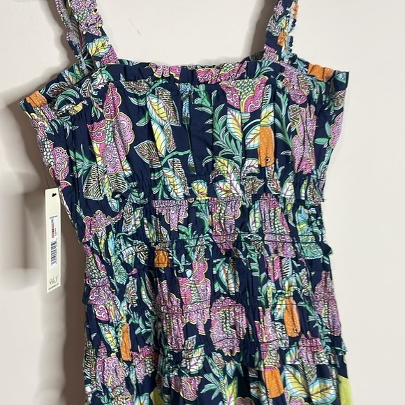 Eliza J | Women's Floral Bird Print Cotton Midi Sundress Size 12 NWT - Picture 8 of 8